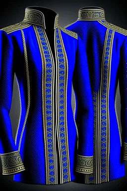 Royal jacket design on two different sides