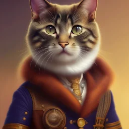 Steampunk Portrait of cute cat child perfect composition, hyperrealistic, super detailed, 8k, high quality, trending art, trending on artstation, sharp focus, studio photo, intricate details, highly detailed, by greg rutkowski