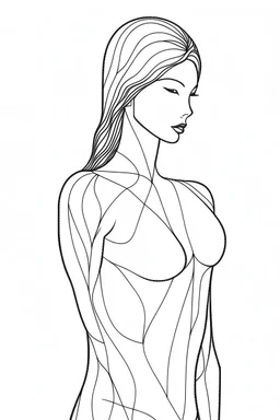 Outline of female body