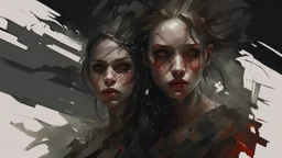 post-apocalypse, horror, hopelessness, darkness, dark colors, Raymond Swanland & Alyssa Monks & Anna Razumovskaya