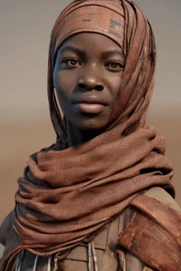 african portrait, rusted clocks, rust, scaffolding, perfect face, high detail