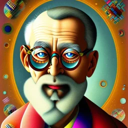 old man with spectacles by kandinsky