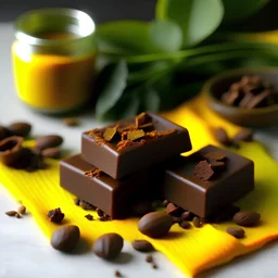 Chocolate with turmeric and coriander