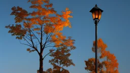 fall tree wonder Street light by Andrea del sarto