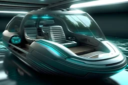 amphibious vehicle interior design with futuristic design
