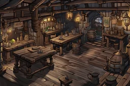 DND style dusty open poor tavern