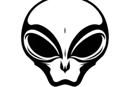 alien head clip art stencil