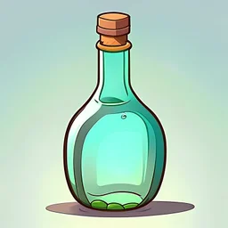 cartoon empty bottle