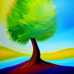 landscape tree painting abstract