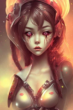 girl Horror cute, junk Android,