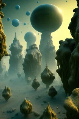 alien STRANGE WORLDS, 8k, finely detailed, photo realistic.