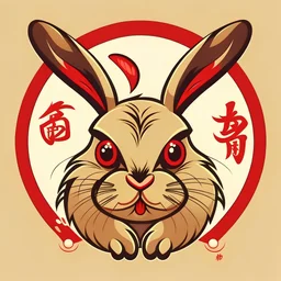 Angry rabbit, chinese zodiac sign