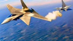 F-22 shoots at passenger 747 plane while flying over the ocean