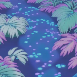 Avatar Pandora forest neon glowing plants fantasy purple blue green vibrant HD high definition 4K detailed lush beautiful tropical misty sparkles