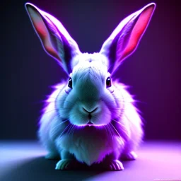 Rabbit like creature,Ultraviolet dimension, unreal engine 5, 8k resolution, attractive, realistic, ultra detailed