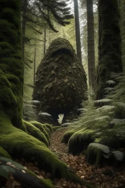 giant hiding in the woods