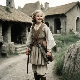 [high res photography by Ray Harryhausen] Joan a farmer girl living in Domremy, a village in eastern France during medieval times. At the age of ten, you began to hear voices that you believed to be from the Lord. These voices told you to drive out the British soldiers from the Holy Kingdom of France. These voices also revealed future events to you, which impressed many people. As you spoke well, people listened to your advice. You have already convinced two famous soldiers, Jean de Metz and Ber