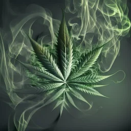 generate a smokey weed wallpaper with asymetrical random placement