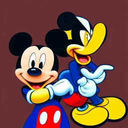 Mickey Mouse and Donald Duck by Raphaël