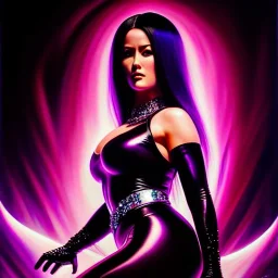 Ultra detailed fullbody Portrait in oil on canvas of beautiful Psylocke ,intense stare,extremely detailed digital painting, extremely detailed face,crystal clear Big eyes, mystical colors ,perfectly centered image, perfect composition, rim light, beautiful lighting,masterpiece,8k, stunning scene, raytracing, anatomically correct, in the style of robert e howard and Ken Kelley and Ohrai Noriyoshi and Simon Bisley and tomzj1