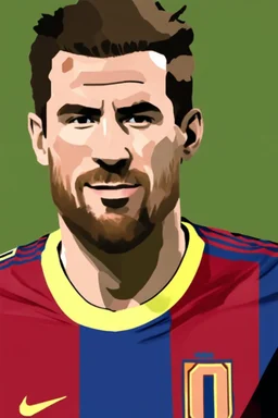 Lionel Messi Argentine footballer cartoon 2d