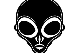 alien head clip art stencil