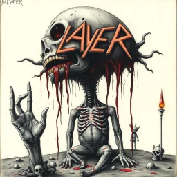 embalming horror tragedy of the commons, color pen illustration by Rufino Tamayo and Victor Pasmore, by Stephen Gammell, unbalanced, offset, non-symmetrical surreal horror, "Slayer" album cover, like a dead doll - like a dead toy, chaotic