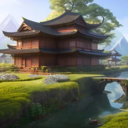 asian little house on the prairie, laura ingalls wilder. asian aesthetic, Fantasy Art, Beautiful, Mysterious, Johan Grenier, Hyper Detailed, National Geographic Photo, Digital Painting, Matte Painting, Hyperrealism,, Detailed and Intricate, Fantasy, Concept Art, Artstation, by Artgerm, by Greg Rutkowski, by John William Waterhouse, by Katsushika Hokusai, by Rossdraws, by wlop