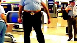 man with bulge in pants scares hostess at airport lounge