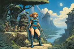 (high res photo in the style of Orion, by Masamune Shirow) (high res photo by Ray Harryhausen) You are Barbara, a female elf druid in the town of Nausicaa in the kingdom of Orlania. You've spent your life learning the ways of nature and the power it contains. You've spent your life working in the fields and have come to believe the reason for the success of the other races is that they do not live in harmony with nature like the elves do. You have been told stories of the great druids of old an