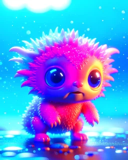 cute baby creature from another universe, in magical sparkly sea, spiderman, tiny, fluffy, cute, magical and dreamy, hyperrealistic, octane render, 8k, ornamental cenary, soft texture, adorable and fluffy, cute, underwater, fantasy colors, ultra realistic, high quality, futuristic, magical, fairy, cinematic lighting effect, charming, 3D vector art, cute and quirky, fantasy art, bokeh, digital painting, soft lighting, isometric style, 4K resolution, photorealistic rendering, highly detailed cle