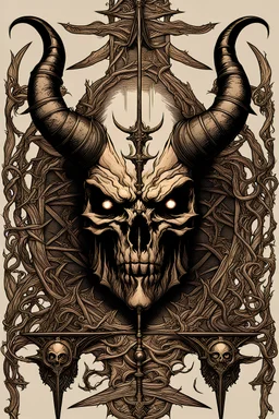 accult symbolic diablo 4 book cover without fonts