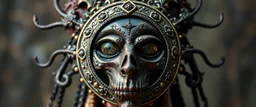 close up portrait of a voodoo double mirror soul gate oracle