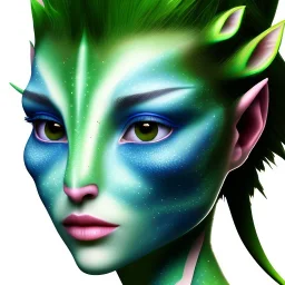 Wearing make up avatar in pandora green skin