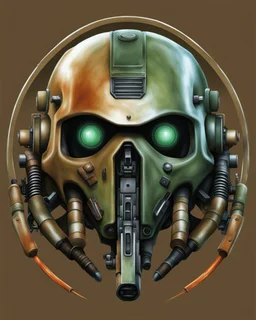 photorealistic, military cybernetics, weapons test, military colors, browns, beige, green, rust