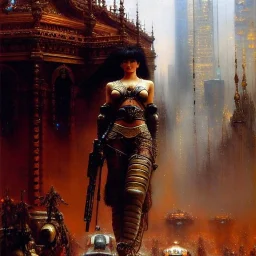 portrait beautiful face 'Re-l Mayer on Akira Bike(1988)',busty,ancient metal armor balanciaga fashion clothe painting by gaston bussiere, greg rutkowski, yoji shinkawa, yoshitaka amano, tsutomu nihei, donato giancola, tim hildebrandt, oil on canvas, cinematic composition, extreme detail,fit full head inside picture,16k