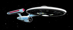 the uss enterprise 1701 from star trek drwwn by warhol