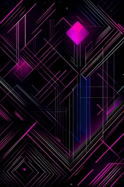 geometric vectors violet to magenta with black background