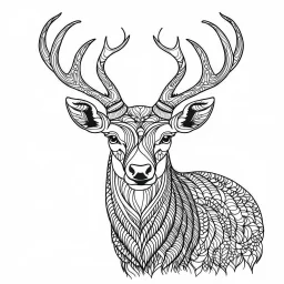 deer, realistic, coloring page, Animal, mandala, only draw lines, coloring book, clean line art, wildlife-inspired, kid style, –no sketch, color, –ar 3:4, white background, minimalistic black lines, 8k, minimal black color, low level black colors, coloring page, use pure black and white colors, avoid thick black colors, thin black line art, avoid colors, perfect shape, perfect clear lines, clear edges, fill total edges, exact perfect edges, not use black colors, dont use black colors