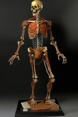 a full body in "Dr. Gunther von Hagens" style.