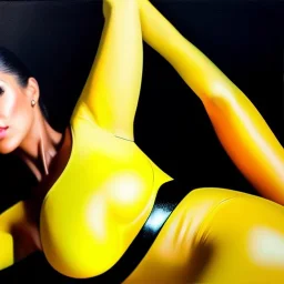 Ultra detailed fullbody Portrait in oil on canvas of beautiful busty Magik X-Men,wearing skintight latex yellow and black suit,extremely detailed digital painting, extremely detailed face,crystal clear Big Glowing eyes, mystical colors ,perfectly centered image, perfect composition, rim light, beautiful lighting, 8k, stunning scene, raytracing, anatomically correct, in the style of robert e howard and Ken Kelley and Ohrai Noriyoshi and Simon Bisley and tomzj1