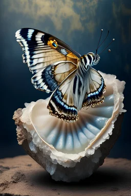 Butterfly on an oyster