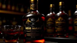 4k full realism. Details maximum. Lemy motorhead boit du whisky avec le diable