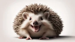 Realistic Hedgehog Lying On His Back And Laughing