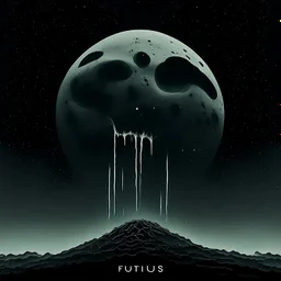 Fœtus Album cover, The moon's so full it's spillin over There ain't no hope in Hell, dread, surreal, sinister, profound, minimalist, dramatic, N(t)=N0⋅e−kt