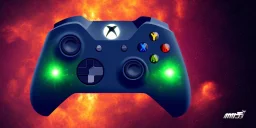 xbox controller odd design. nebula backround