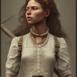 girl old west dress.intricate detail,.Style,by red dead redemption by andrea bonelli,by Jean Baptiste Monge.