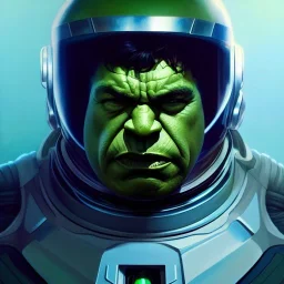 [[The Hulk]] :: [[astronaut suit]] :: [[floating in space near a galaxy]] :: head and shoulders portrait, 8k resolution concept art portrait by Greg Rutkowski, Artgerm, WLOP, Alphonse Mucha, dynamic lighting, hyperdetailed, intricately detailed, Splash art, trending on Artstation, triadic colors, Unreal Engine 5, volumetric lighting