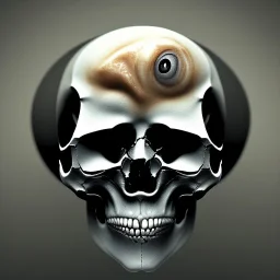 Cute fluid ink small skulls, big black eyes, unreal engine 5, 8k resolution, photorealistic, ultra detailed