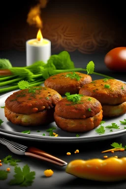 create a stunning & realistic photo of sheh kabab